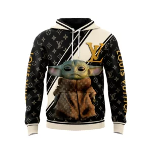 Louis Vuitton Yoda Beige Black Type 535 Hoodie Fashion Brand Luxury Outfit