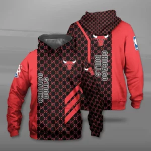 Chicago Bulls Gucci Red Pullover Type 277 Luxury Hoodie Fashion Brand Outfit