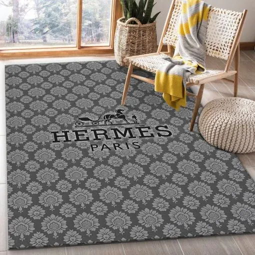 Hermes Rectangle Rug Home Decor Door Mat Luxury Area Carpet Fashion Brand