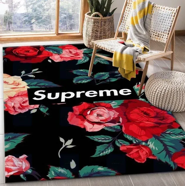 Supreme Rectangle Rug Fashion Brand Luxury Home Decor Door Mat Area Carpet