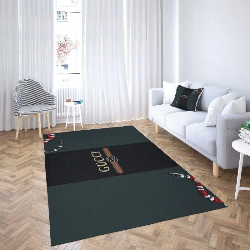 Gucci Rectangle Rug Luxury Fashion Brand Door Mat Home Decor Area Carpet