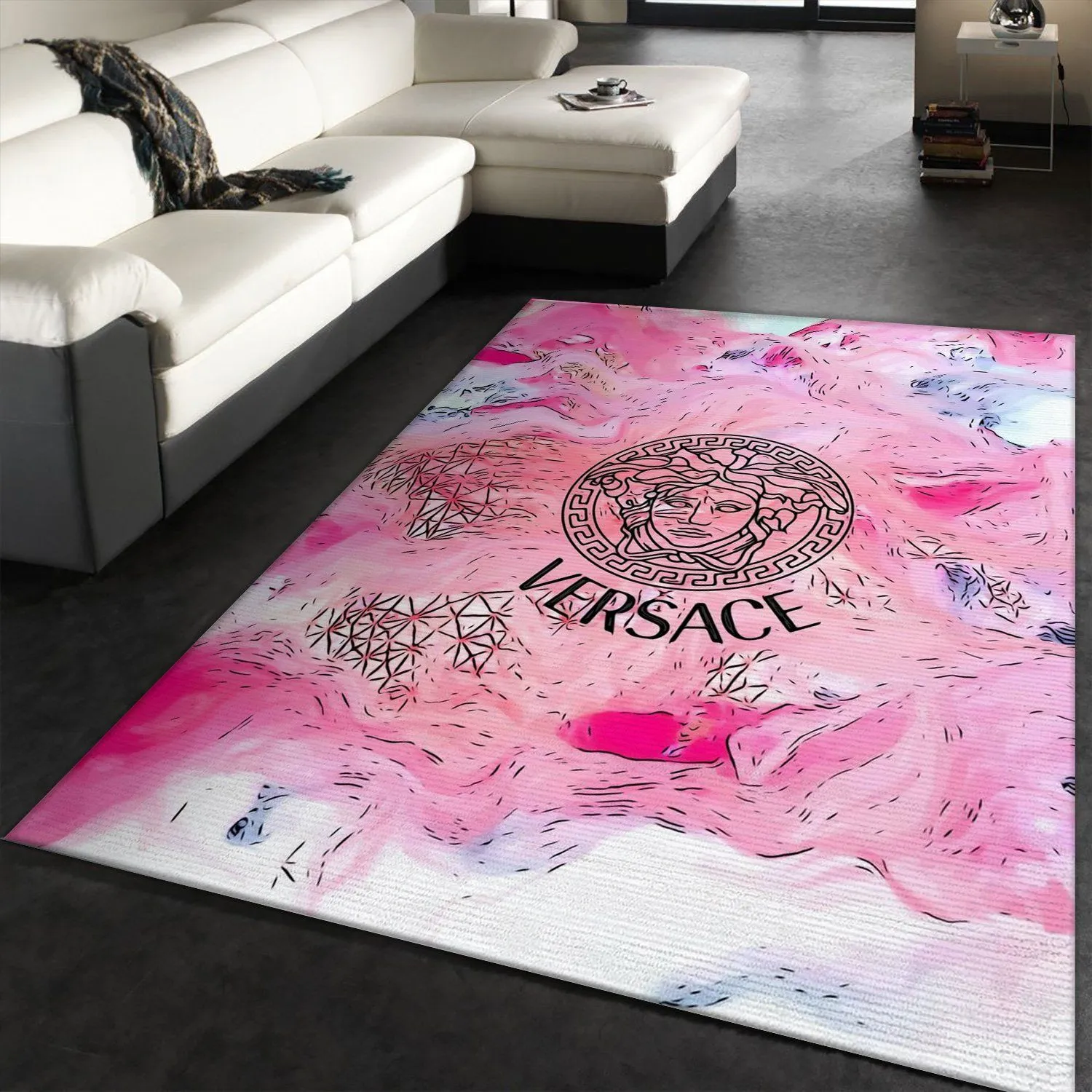 Versace Rectangle Rug Luxury Home Decor Area Carpet Fashion Brand Door Mat