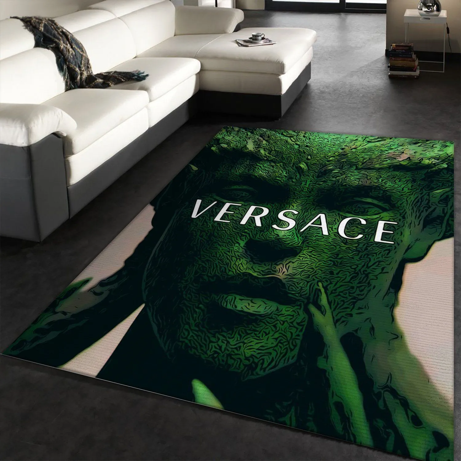 Versace Medusahead Rectangle Rug Door Mat Area Carpet Fashion Brand Home Decor Luxury