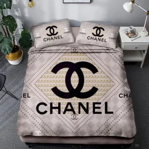 Chanel Logo Brand Bedding Set Bedroom Bedspread Home Decor Luxury