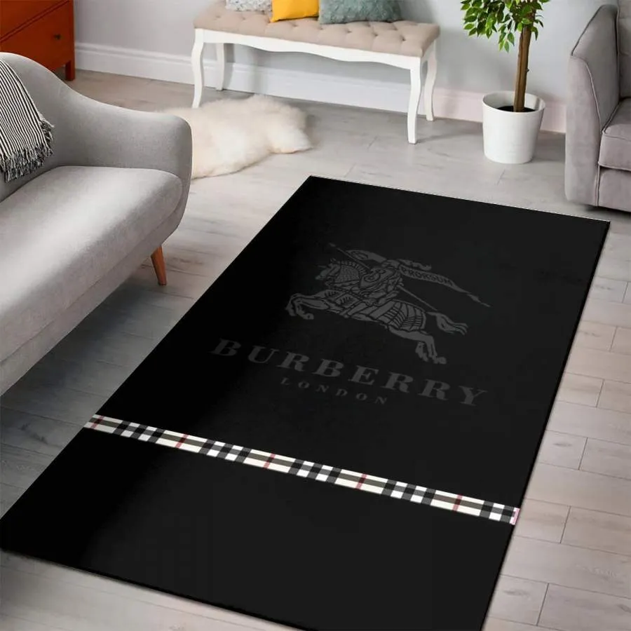 Burberry London Rectangle Rug Luxury Home Decor Fashion Brand Area Carpet Door Mat