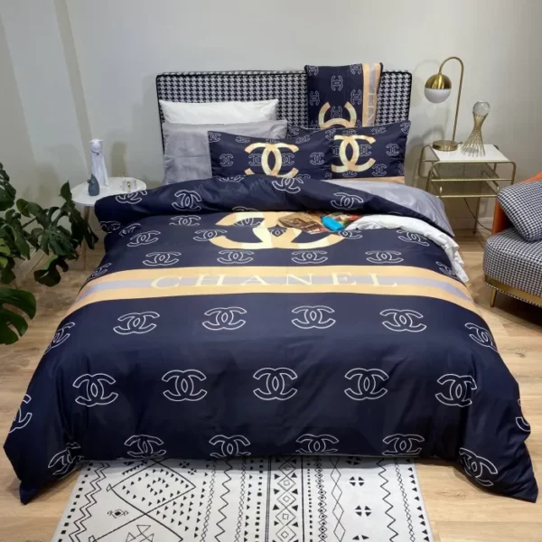 Chanel ... Logo Brand Bedding Set Luxury Bedroom Bedspread Home Decor