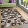 Louis Vuitton Supreme Bape Rectangle Rug Home Decor Fashion Brand Door Mat Luxury Area Carpet