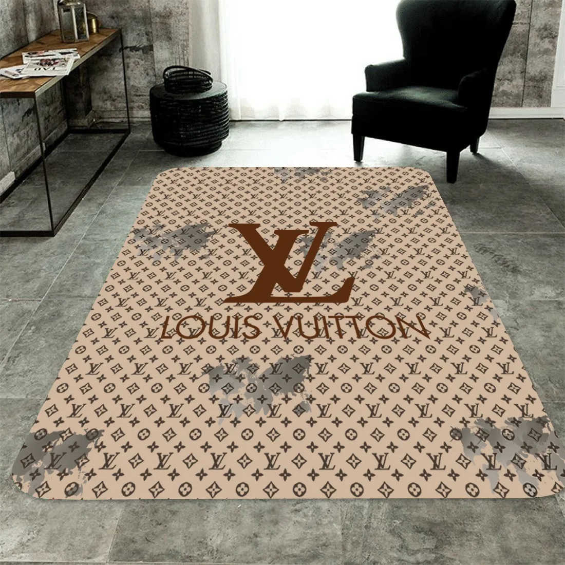 Louis Vuitton Wheat Rectangle Rug Door Mat Home Decor Fashion Brand Luxury Area Carpet