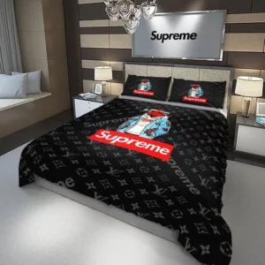 Louis Vuitton Supreme Stormtrooper Logo Brand Bedding Set Bedroom Bedspread Home Decor Luxury