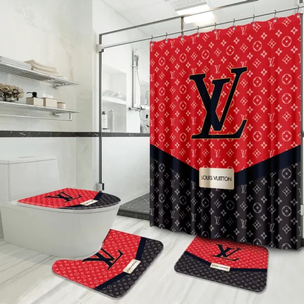 Louis Vuitton Bathroom Set Luxury Fashion Brand Hypebeast Bath Mat Home Decor