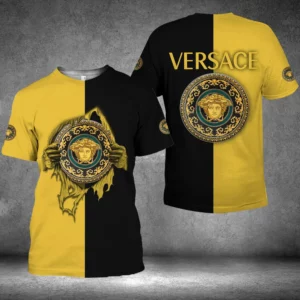 Versace Medusa Black Yellow T Shirt Fashion Luxury Outfit