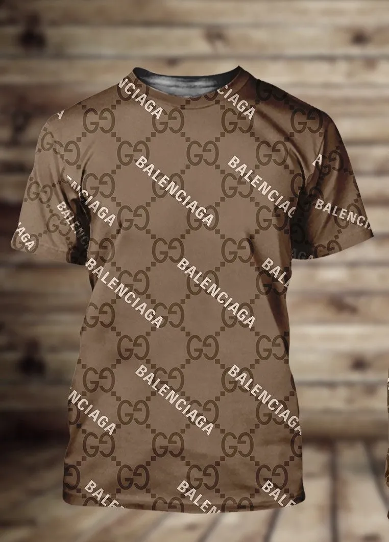Gucci Balenciaga Brown T Shirt Fashion Outfit Luxury