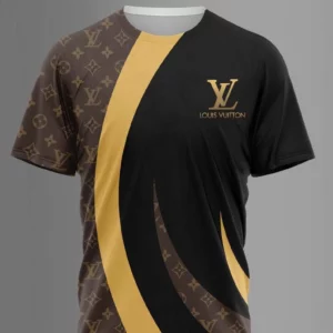 Louis Vuitton Brown Yellow Black T Shirt Luxury Outfit Fashion