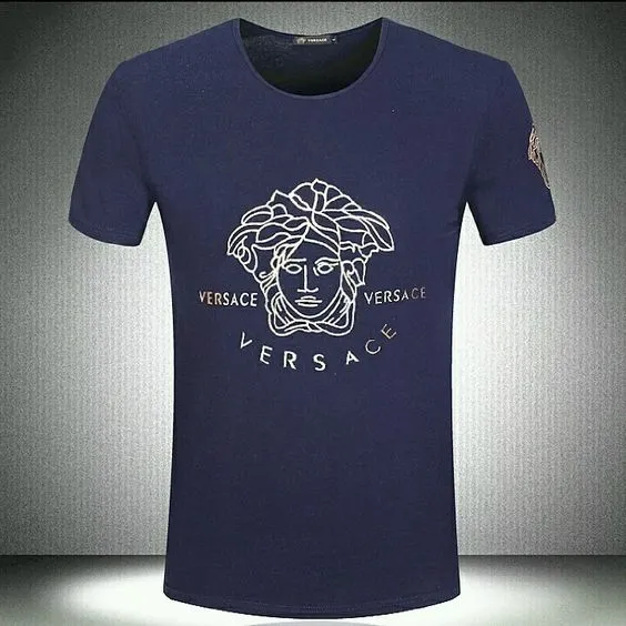 Versace Medusa Navy T Shirt Fashion Outfit Luxury