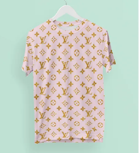 Louis Vuitton Golden Logo Cream T Shirt Fashion Outfit Luxury