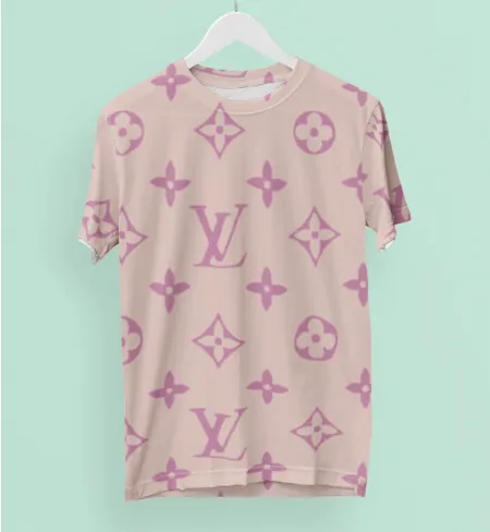 Louis Vuitton Violet Logo Cream T Shirt Luxury Fashion Outfit