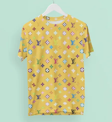 Louis Vuitton Logo Yellow T Shirt Fashion Outfit Luxury