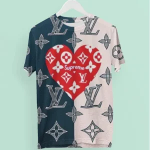 Louis Vuitton Supreme Heart T Shirt Luxury Outfit Fashion