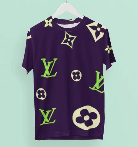 Louis Vuitton Purple T Shirt Fashion Outfit Luxury