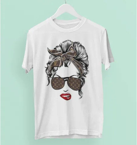 Louis Vuitton Lady Girl White T Shirt Luxury Outfit Fashion