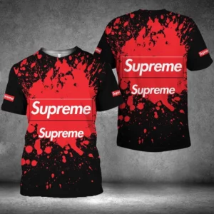 Supreme Painting Red Black T Shirt Fashion Outfit Luxury