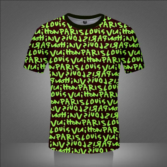 Louis Vuitton Green Pattern Logo Colorful T Shirt Fashion Outfit Luxury