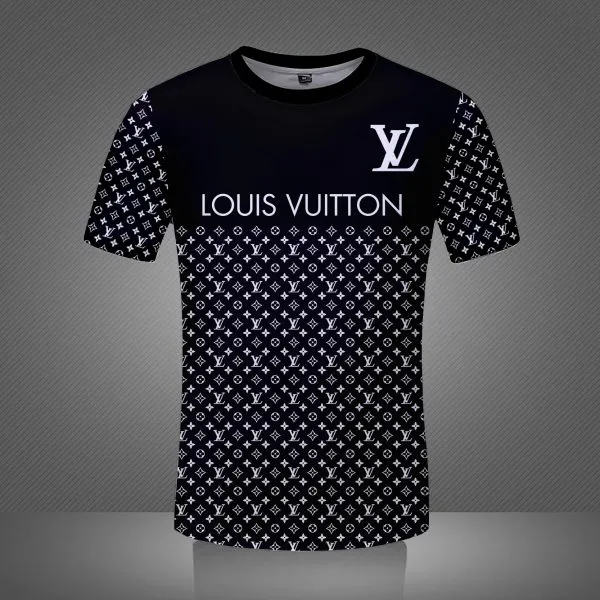 Louis Vuitton White Pattern Black T Shirt Fashion Outfit Luxury