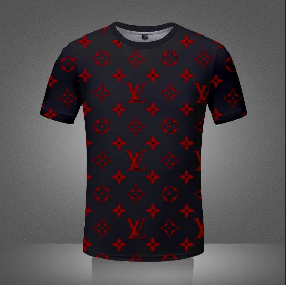 Louis Vuitton Red Pattern Black T Shirt Fashion Luxury Outfit