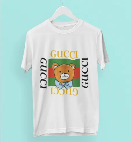 Gucci Teddy Bear White T Shirt Luxury Fashion Outfit
