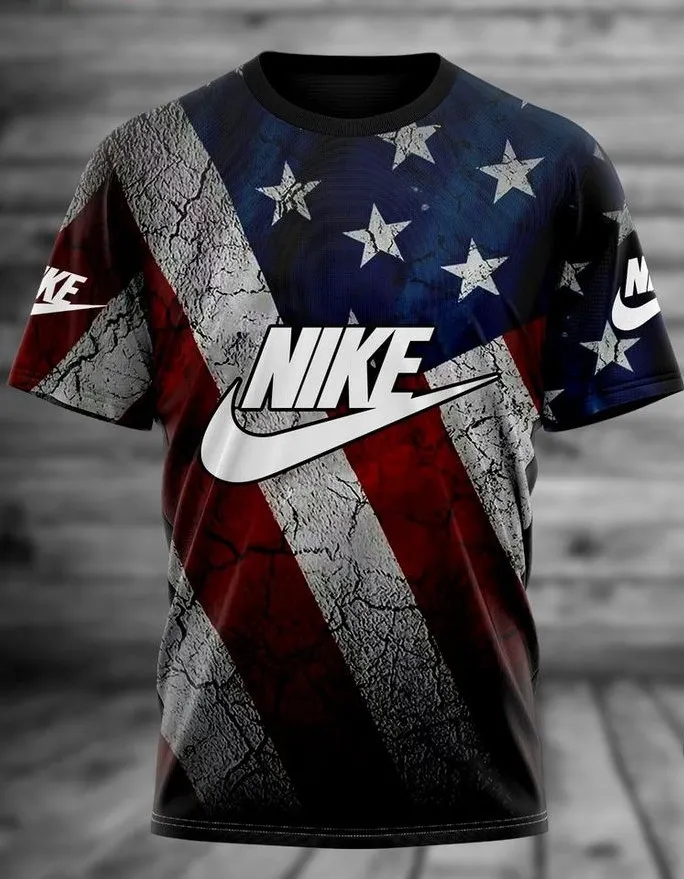 Nike US Flag Pattern T Shirt Fashion Outfit Luxury
