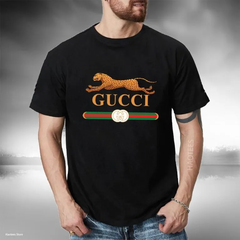 Gucci Leopard Black T Shirt Luxury Outfit Fashion