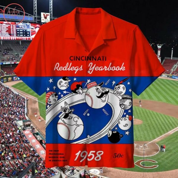 1958 Cincinnati Reds Retro Hawaiian Shirt