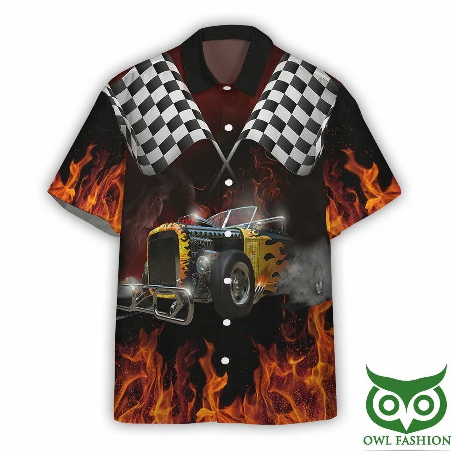 Aop Rod Car Racing Custom Hawaiian Shirt