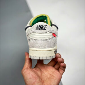 Off-White x Nike Dunk Low 20 of 50 Grey Sail Green For Sale