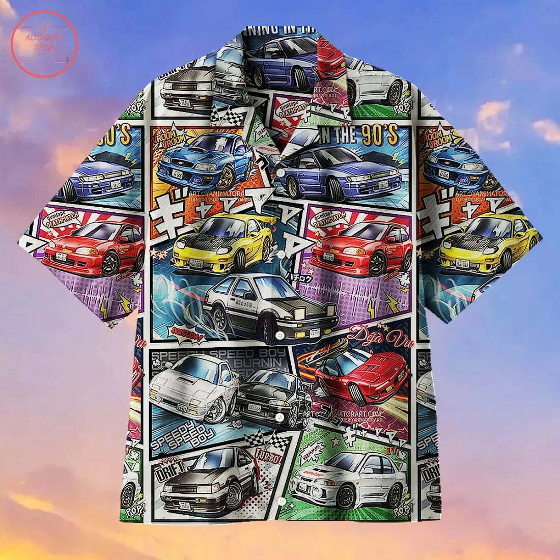 90S Initialcar Poster Hawaiian Shirt
