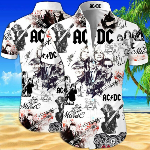 Acdc Hawaiian Shirt Summer Outfit Beach