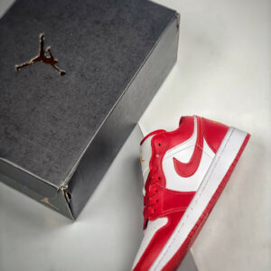 Air Jordan 1 Low Cardinal Red White 553558-607 For Sale