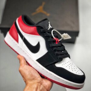 Air Jordan 1 Low Black Toe Black Red 553558-116