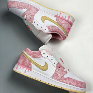 Air Jordan 1 Low GS Ice Cream Drip Arctic Punch Pale Vanilla-White For Sale