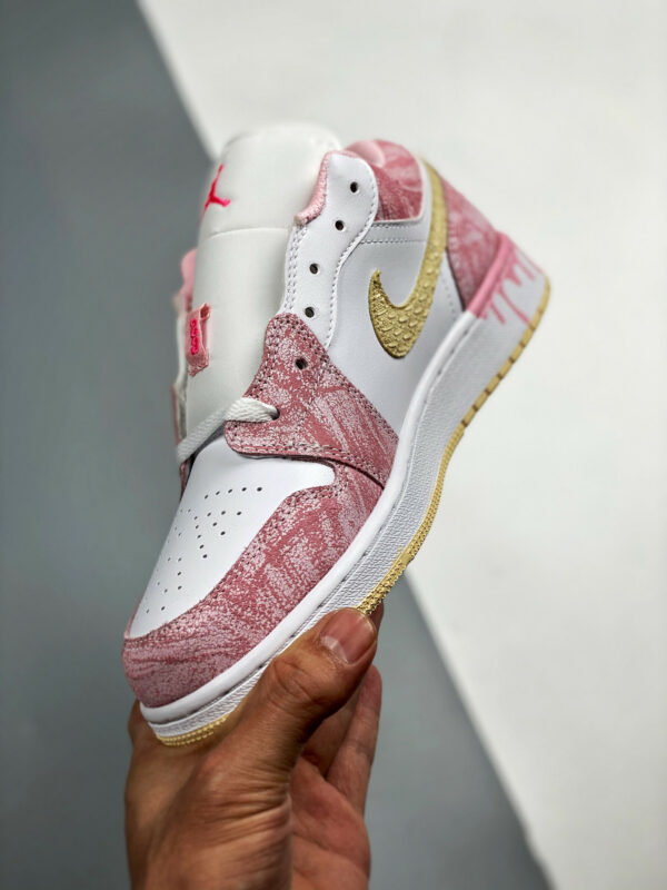 Air Jordan 1 Low GS Ice Cream Drip Arctic Punch Pale Vanilla-White For Sale