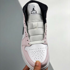 Air Jordan 1 Mid Barely Rose White Pink Black For Sale