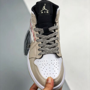 Air Jordan 1 Mid Desert Sand Black White 554724-047 For Sale