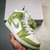 Air Jordan 1 Mid Green Python White Vivid Green DV2959-113 For Sale