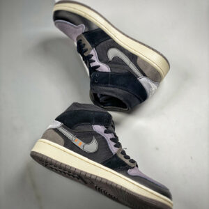 Air Jordan 1 Mid Inside Out Black Grey DM9652-001 For Sale