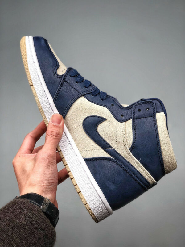 Air Jordan 1 Mid Midnight Navy Light Cream-White AQ9131-401 For Sale