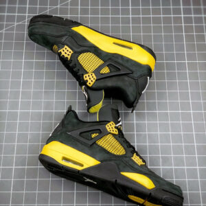 Air Jordan 4 Thunder Black Vibrant Yellow-White On Sale