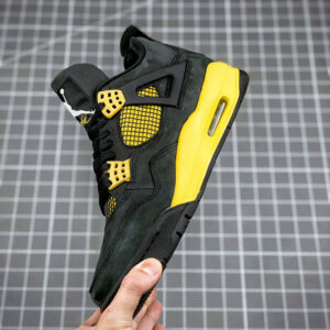 Air Jordan 4 Thunder Black Vibrant Yellow-White On Sale