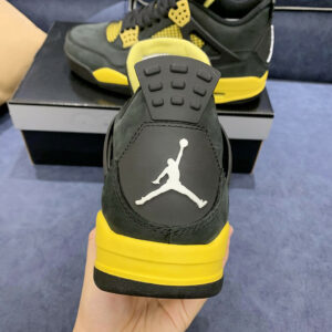 Air Jordan 4 Thunder Black Vibrant Yellow-White On Sale