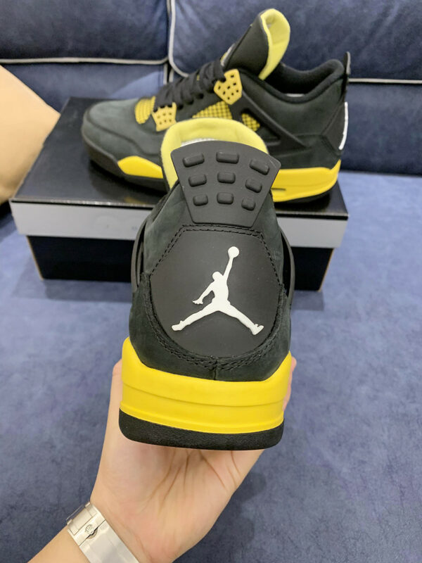 Air Jordan 4 Thunder Black Vibrant Yellow-White On Sale