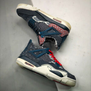 Air Jordan 4 SE Sashiko Deep Ocean Sail-Cement Grey-Fire Red For Sale